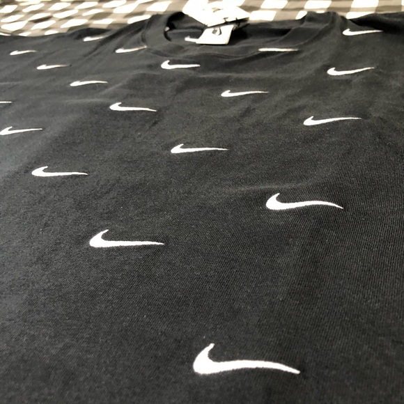 Nike Swoosh All Over Embroidered Tiny Logo Tee - Picture 4 of 7